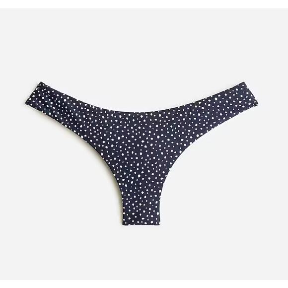 J. Crew Hipster Navy Swim Bikini Bottoms Dots Size 2X New - Picture 1 of 7